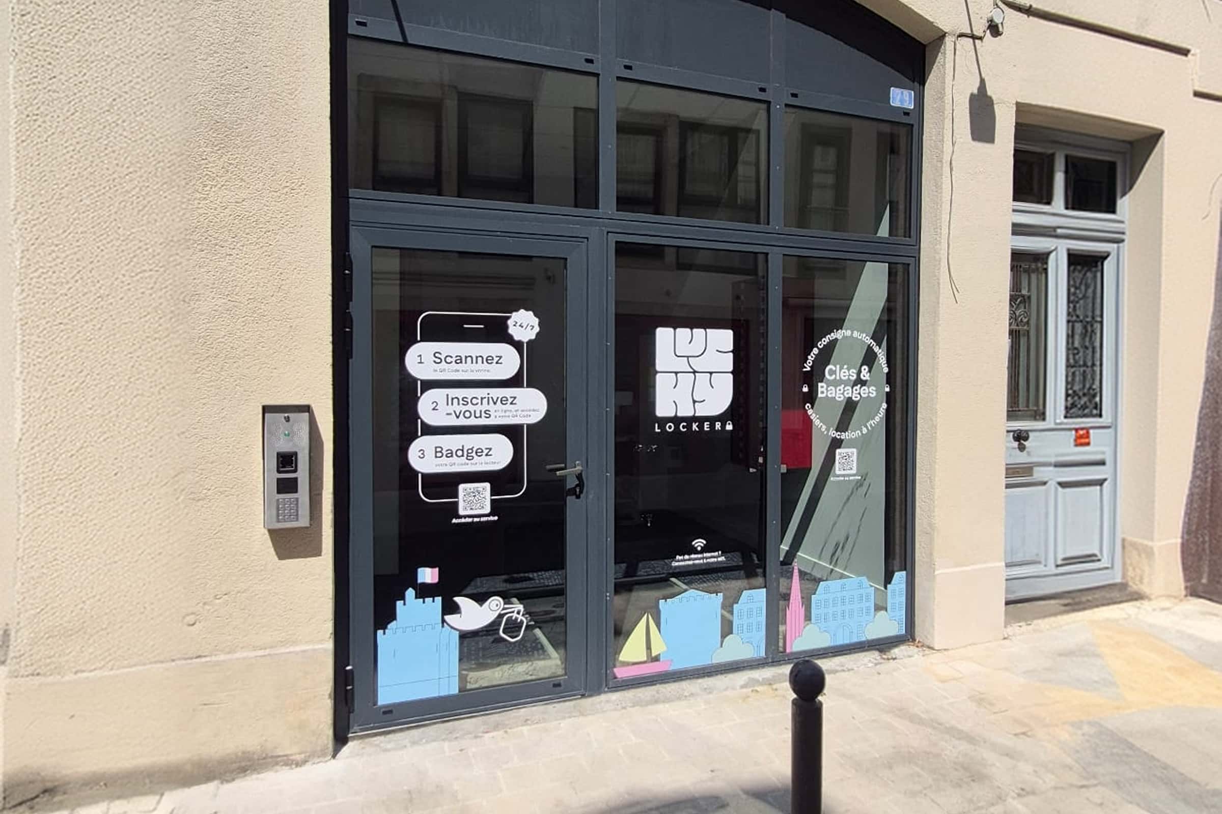 Vitrine Lucky Locker, La Rochelle Marché Central
